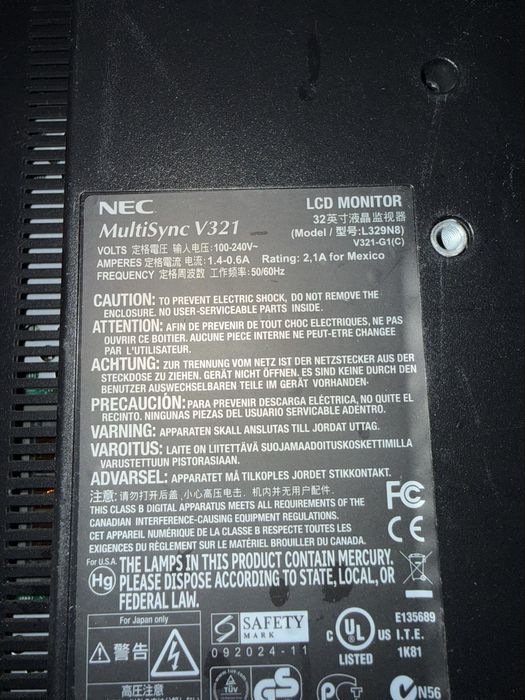 Monitor Nec V321 32 cale sprawny