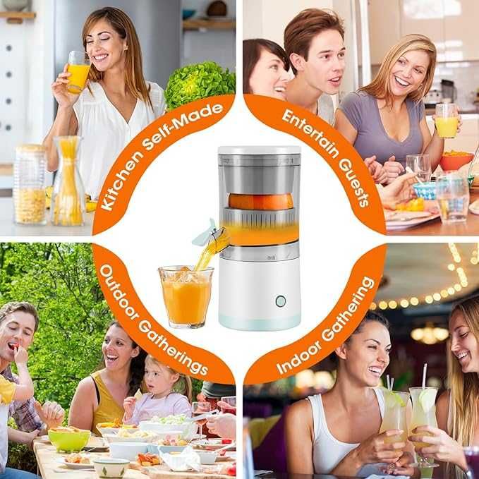 Wyciskarka obrotowa do cytrusów 45w mocna bezprzewodowa usb C 554