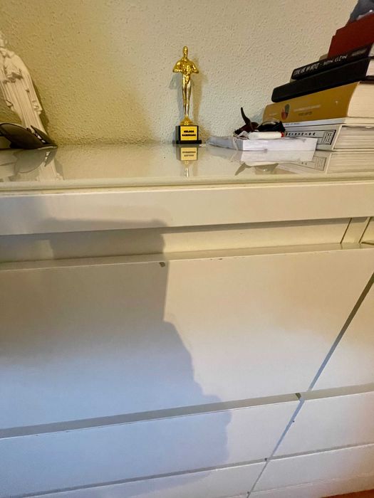 MALM Cómoda c/4 gavetas, branco, 80x100 cm