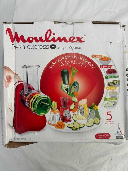 Ralador e Cortador Elétrico Moulinex Fresh Express + (5 Cones)