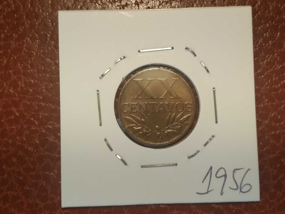 A937 moeda de 20 centavos de 1956 (XX) - Portugal