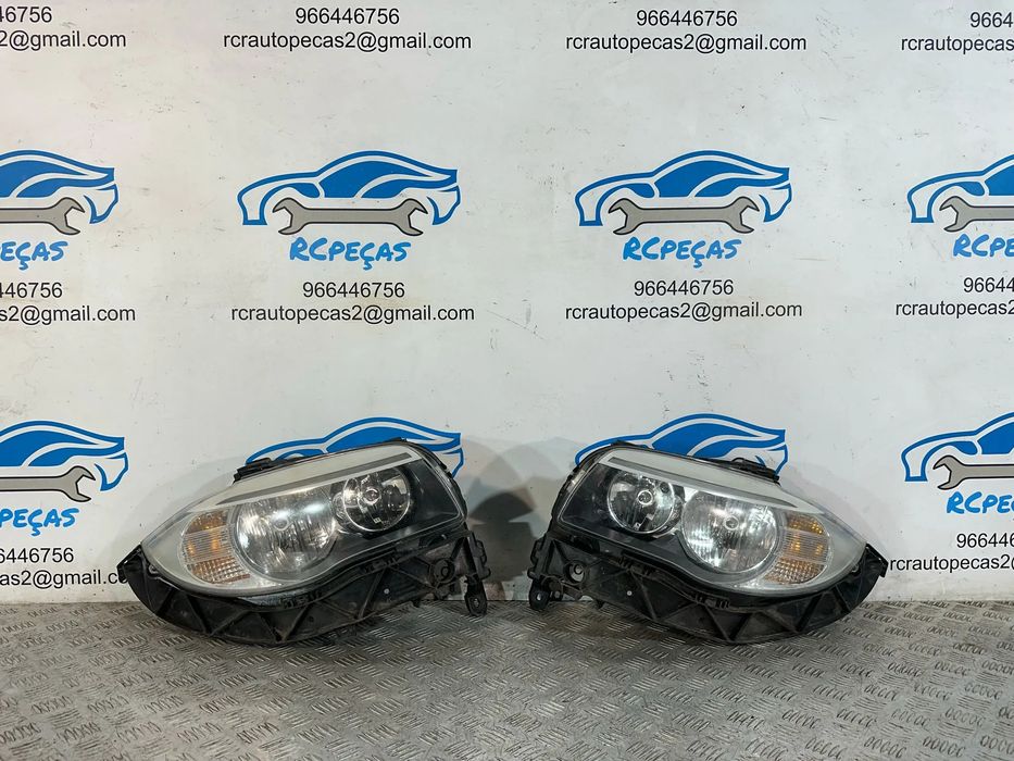 Conjunto Faróis Oticas Frontais Frente Halogénio Originais LCI BMW