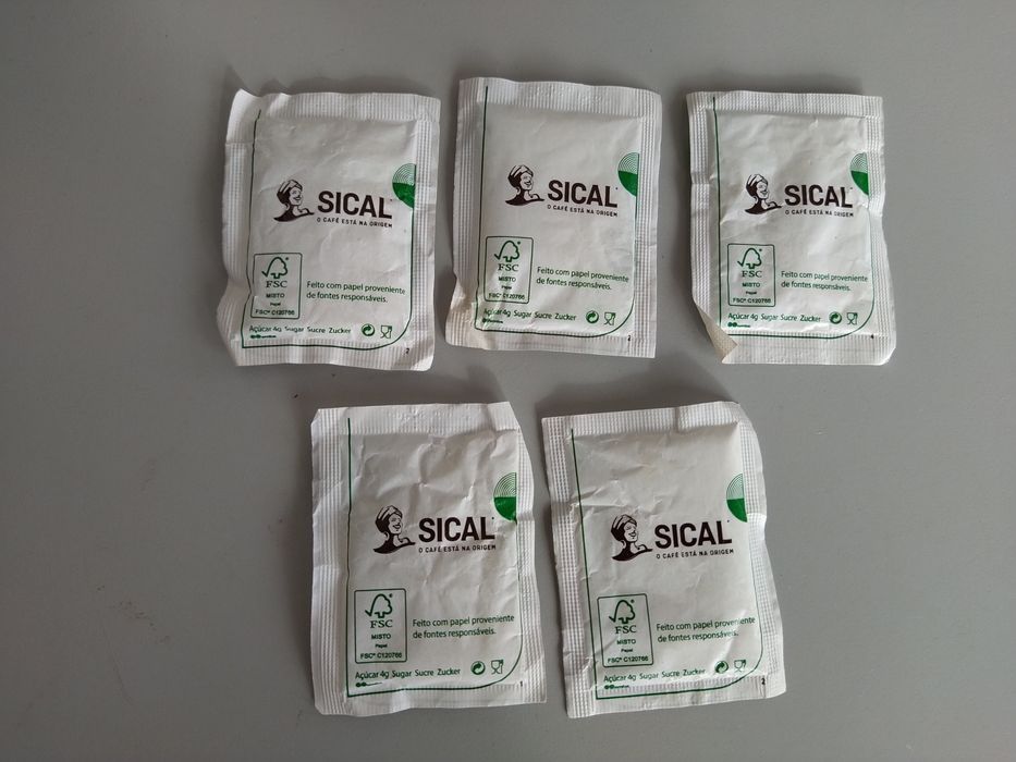 Pacotes de açúcar do café Sical - Coleção Crescer Sustentável