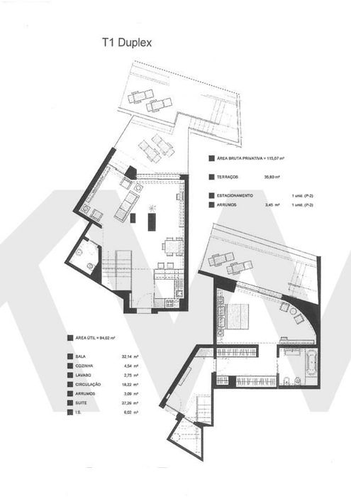 T1 Duplex para Arrendamento em Lisboa | Terraço, Jardim e Estacionamen