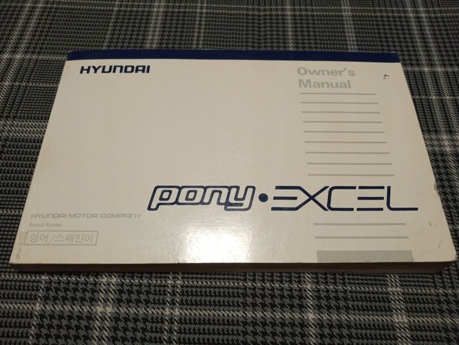 HYUNDAI PONY EXCEL Instrukcja Obslugi Ksiazka 1992