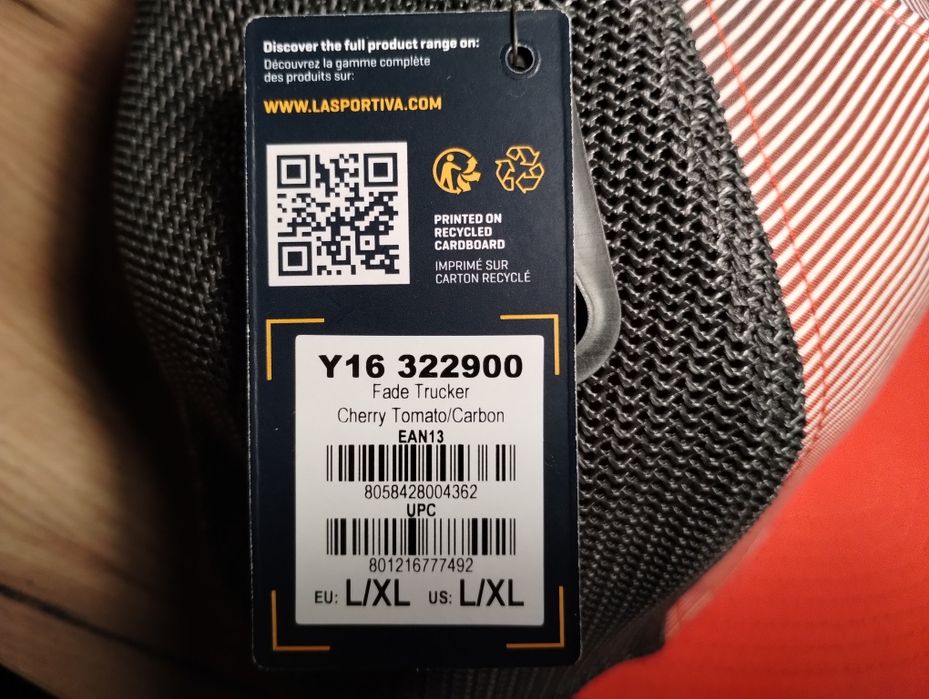 Czapka z daszkiem La Sportiva Fade Trucker cherry tomato/carbon L/XL