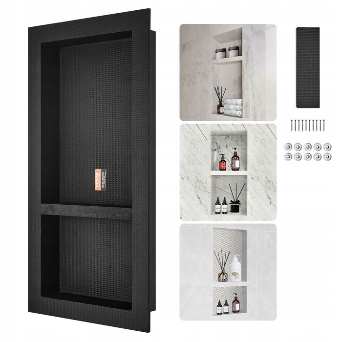Nisza ścienna VEVOR 10X40 64X81 28 cm wodoodporna dwuwarstwowa zestaw