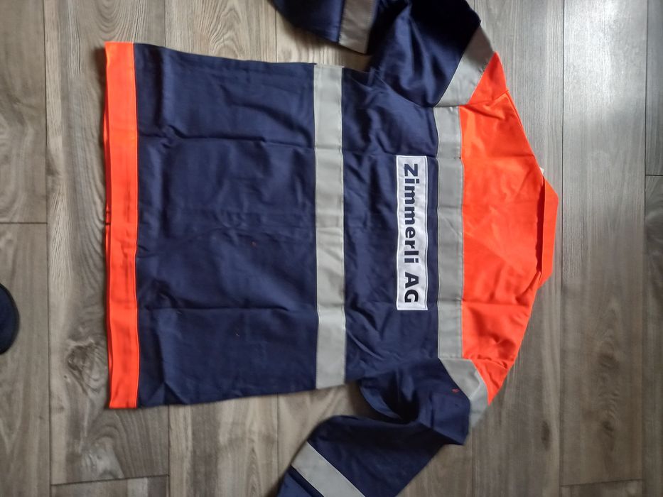 HATEX L XL 3XL bluza robocza BHP odblask + rękawice robocze skóra.