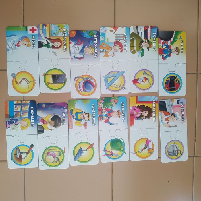 Puzzle as profissões, com Oferta
