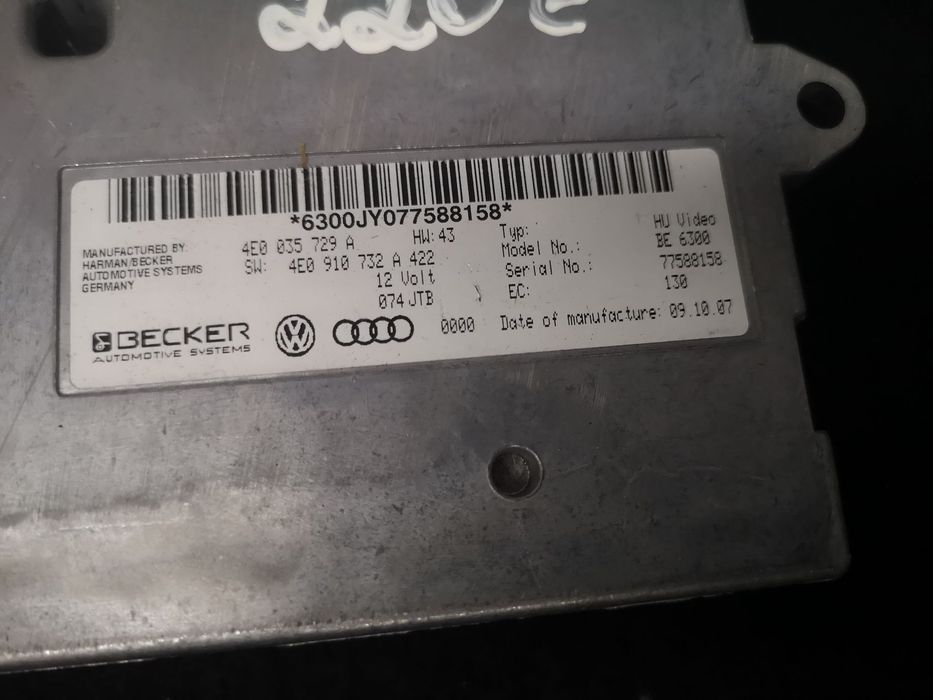 Centralina MMI Multimedia Audi a8 d3 4e0 (2003/2009) EPC