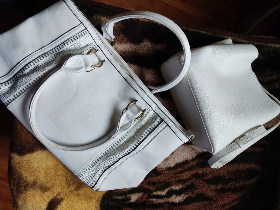 Torebki damskie białe eko