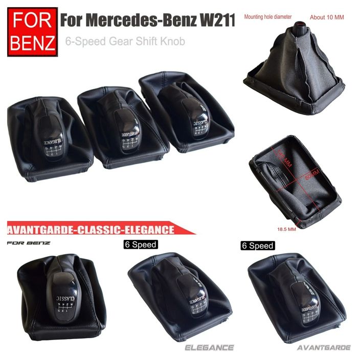 Alavanca Mercedes-Benz Punho Moca Manete+Fole Classe C, E, A, CLK, ex.