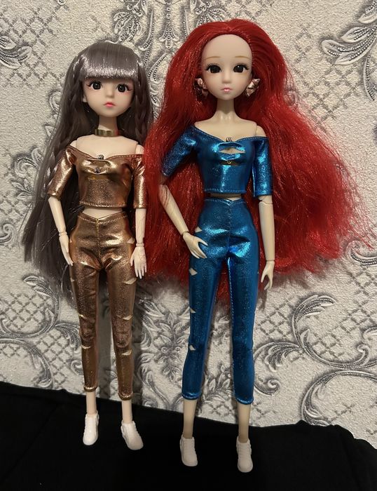 Лялька бжд аніме шарнірна з 3Д очіма  в одязі  та з сережками