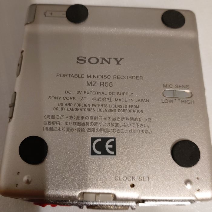 Sony Walkman Minidisc MD MZ-R55 carregador, comando, e cx para pilhas