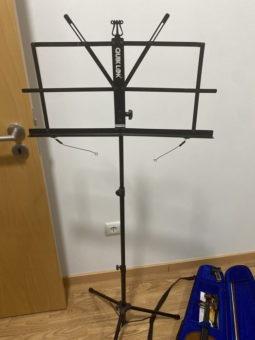 violino de 4/4 com Apoio de ombro, breu, cordas, estojo para violino, estante de partituras