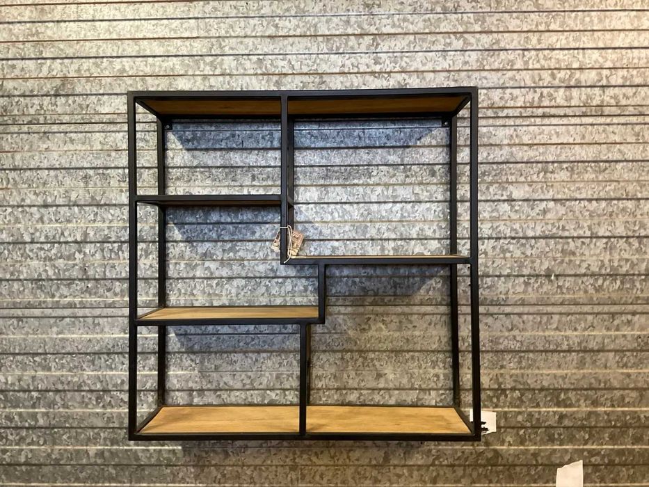 Nowy regał / półka ścienna loft – metal + drewno