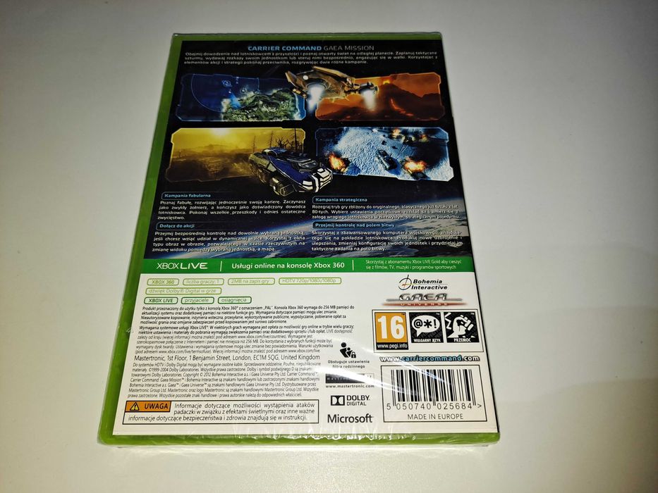 Carrier Command Gaea Mission [Nowa, Polska Dystrybucja] Xbox 360