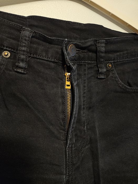 Spodnie męskie młodzieżowe czarne jeansy szerokie