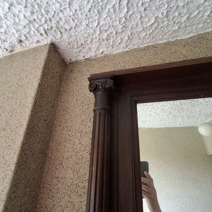 Lustro z rama drewniana z lat 60