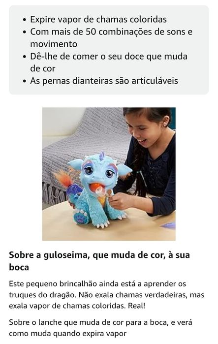 Dragão interativo FurReal Friends da Hasbro