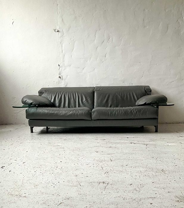 B&B Italia włoska sofa Arca 3 os skóra proj. Paolo Piva lata 80 90