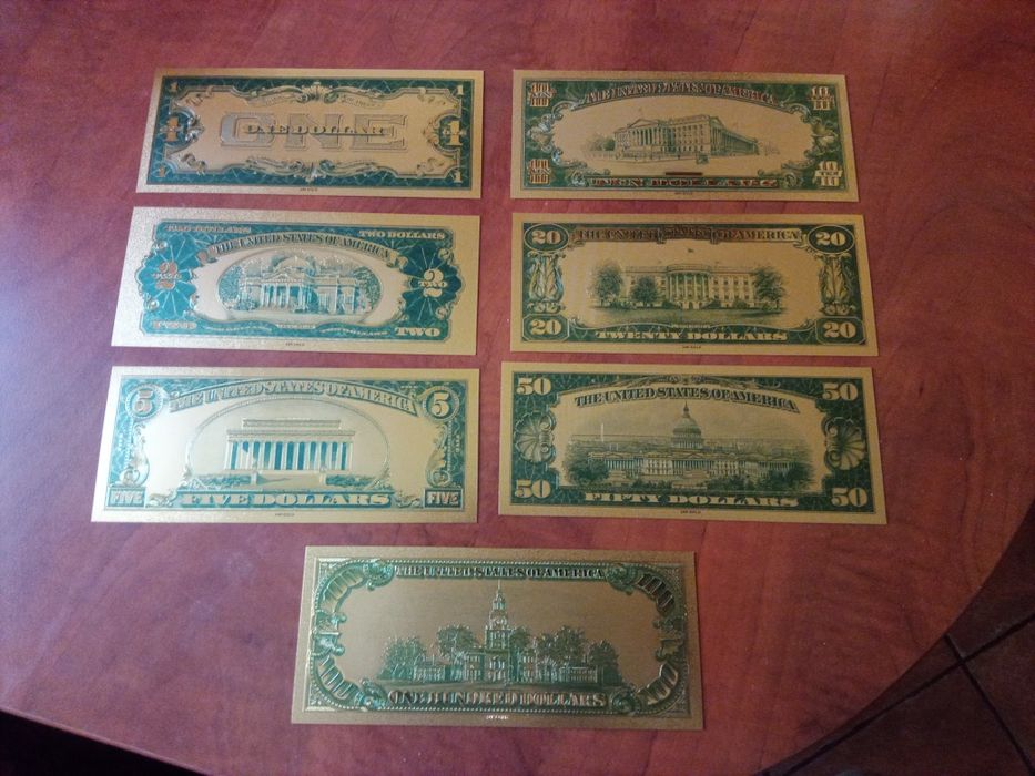 Zestaw kolekcjonerski dolary 1928 24 karat gold