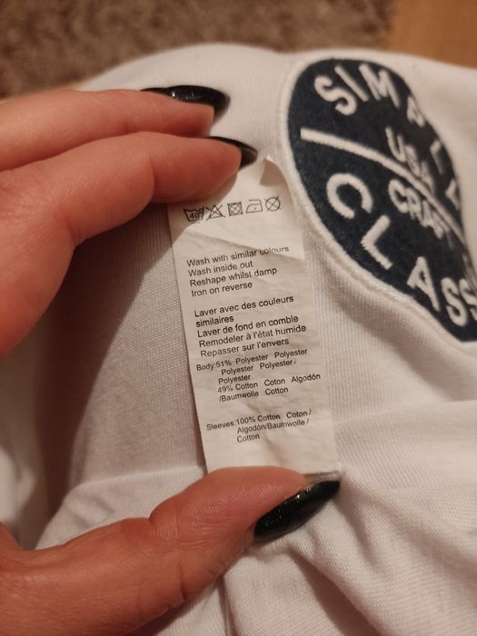 Bluzka biała z rękawami beżowymi 3/4 36 38 S M River Island