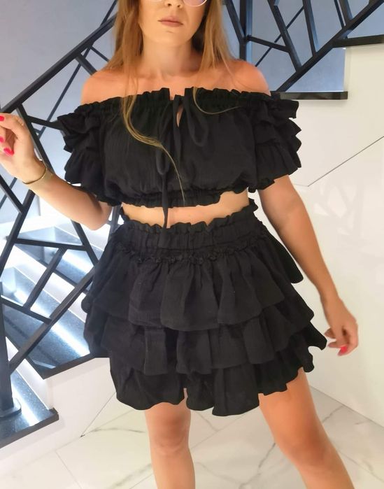 Myślinowy komplet Vasari Dubaj biały czarny blekitny