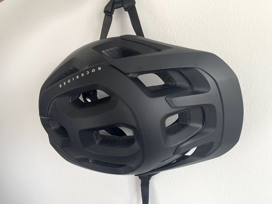 Kask rowerowy MTB Rockrider Expl 500 (męski, czarny, 55 - 59 cm)