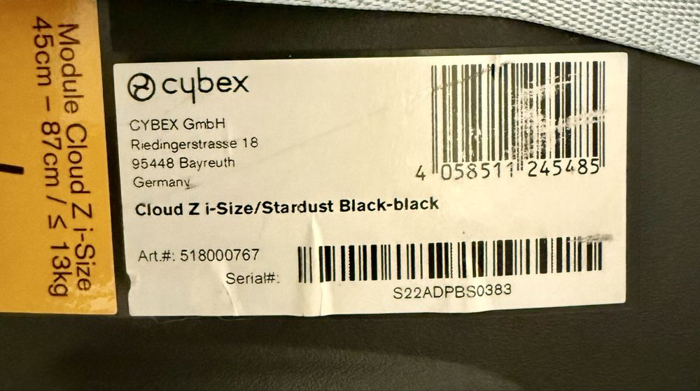 Ovo Cybex Cloud z i size