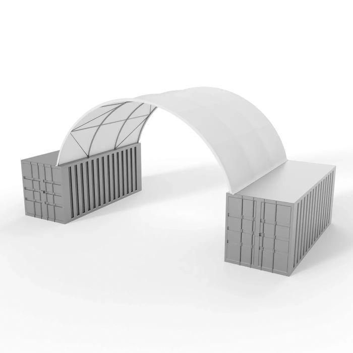 Zadaszenie kontenerowe, wiata na kontenery 8x12m - Polski producent!