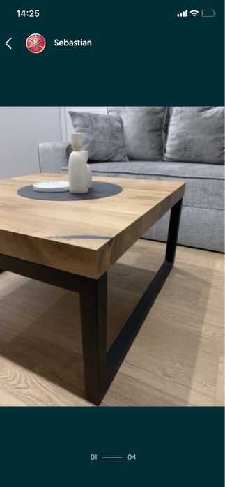 Stol stolik kawowy loft debowy