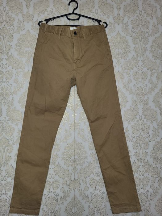 Штани чіноси чоловічі завужені H&M гірчичні (розмір - 32 (175/82A)