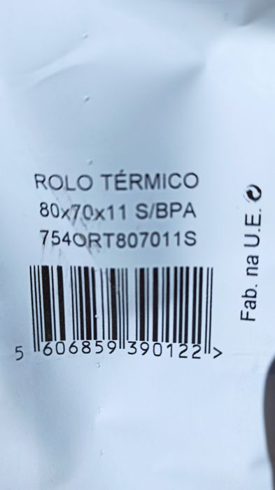 Rolo térmico 80x70x11 packs 10 unid.