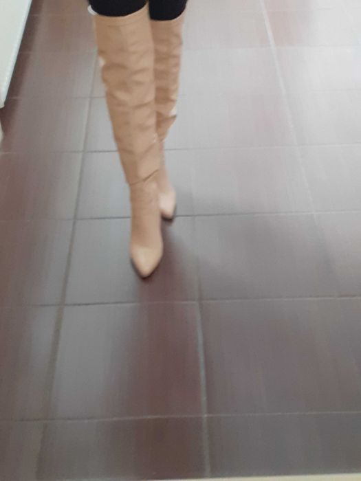 kozaki bezowe nowe śliczne