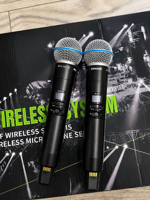 2 x mikrofony bezprzewodowe Shure SLXD4 dla Dja , szkoły, zespołu