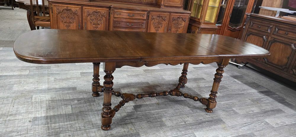 / Rustykalny Masywny Rozkładany Stół /