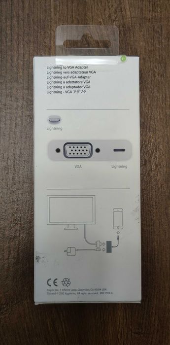 Adapter Apple MD825ZM/A przejściówka ze złącza Lightning na VGA