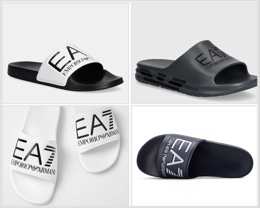 Чоловічі шльопанці Emporio Armani 40, 41, 42, 43, 44, 45 розм еа7 білі