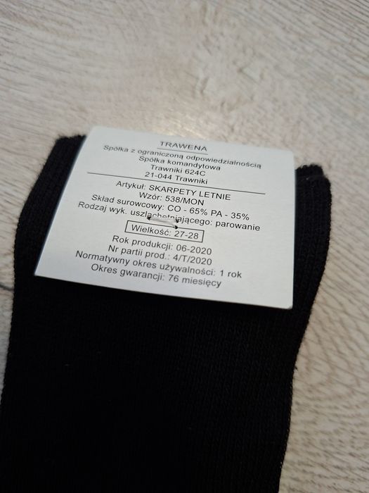 Skarpety letnie 538/MON rozmiar 27-28