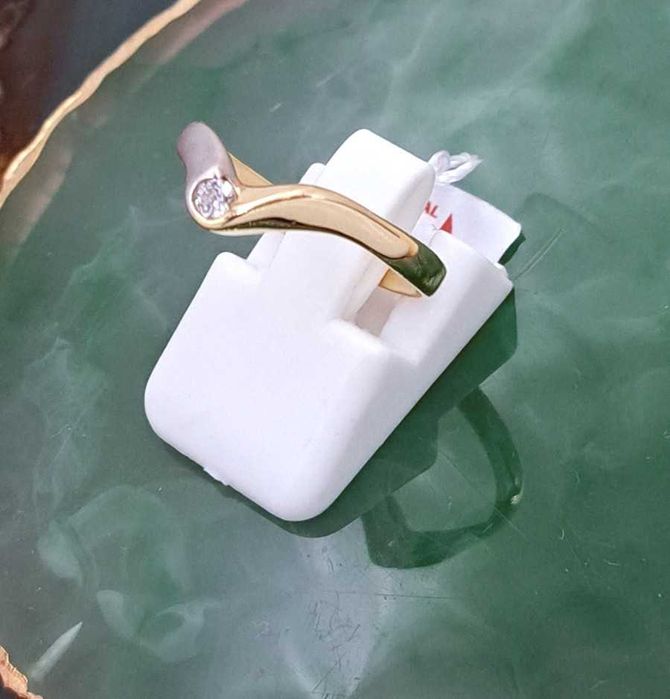 WYPRZEDAŻ !-25% Pierścionek r.14 Złoty pr.585 subtelny Z-836