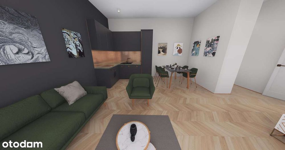 Wyjątkowy apartament w Centrum Lubina Loftowy klimat - 46,28 m2