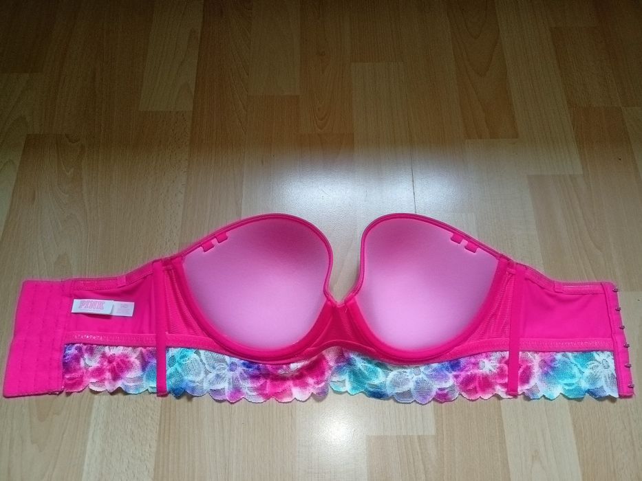 Różowy neonowy biustonosz Victoria's Secret PINK  70D