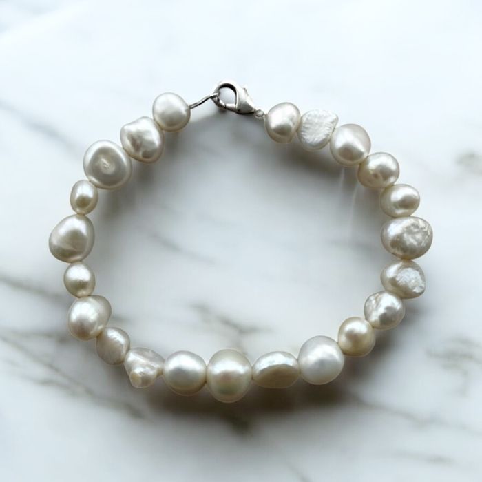 Жемчужный браслет из натурального жемчуга з природних перлів