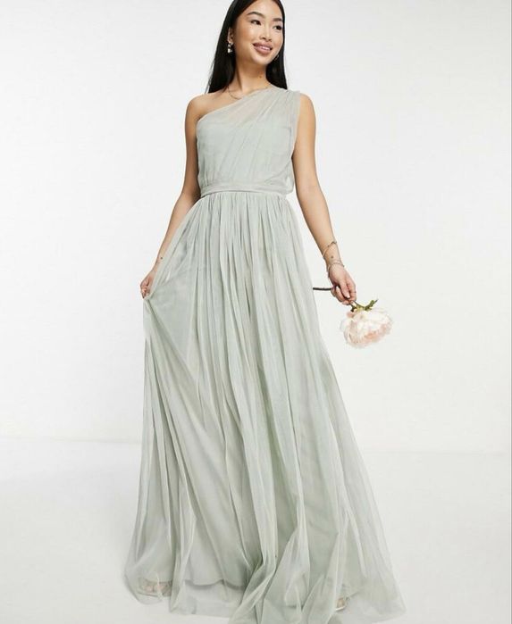 Tiulowa sukienka maxi rozm M Anaya