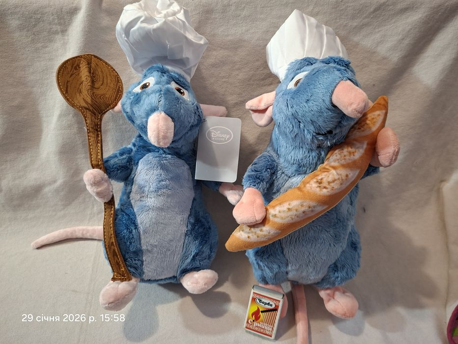 Рататуй 33 см фирменный с батоном и ложкой пиксар дисней