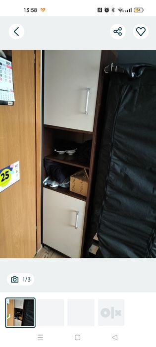 Słupek - Szafka Bodzio wenge/biały mat