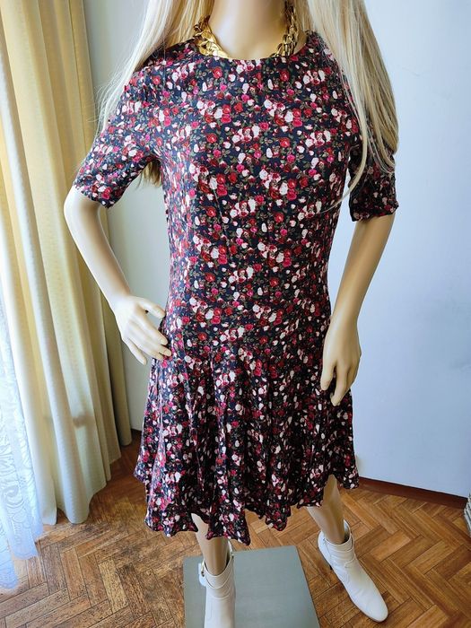 H&M sukienka w kwiaty falbaniasta 36 romantyczna lekka na co dzień