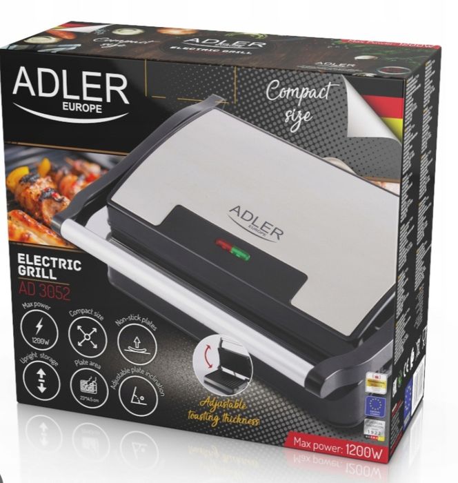 Grill elektryczny Adler AD 3052 opiekacz toster 1200 non-stick