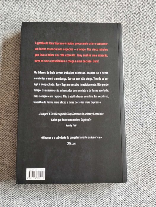 Livro "A gestão segundo Tony Soprano" de Anthony Schneider